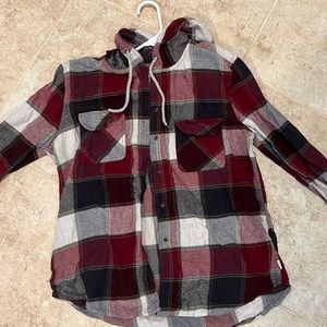 Flannel with hood